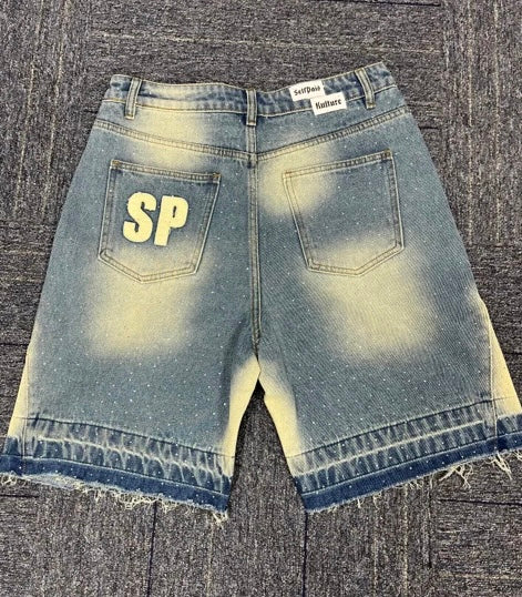 SPK Rhinestone Jorts